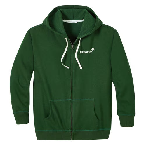 Girl Scout Green Zip-Up Hoodie – Adult