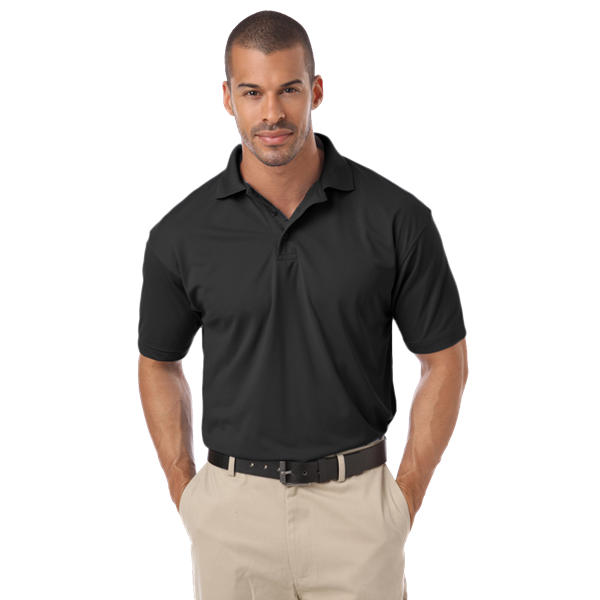 Blue Generation BG1051 IL-50 Men's Pocketless Polo, Black, 4X-Large (Clearance)