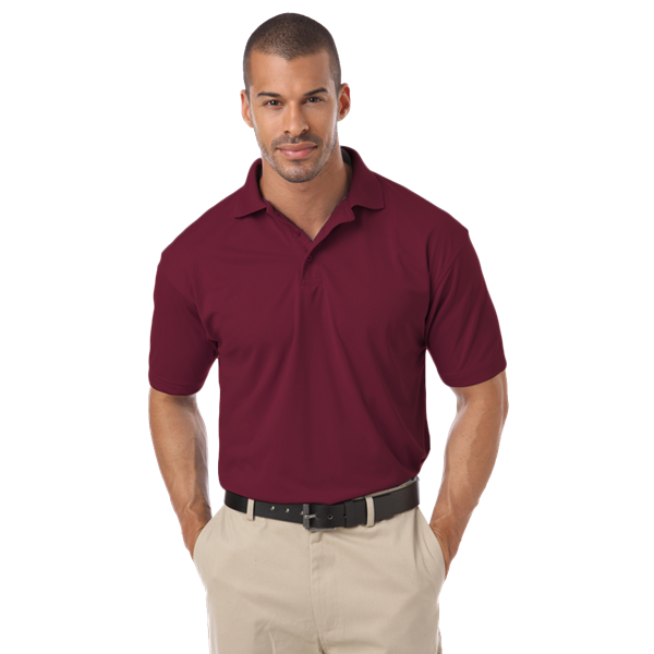 Blue Generation BG1051 IL-50 Men's Pocketless Polos, Burgundy, X-Large (Clearance)