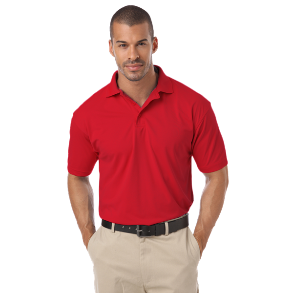Blue Generation BG1051 IL-50 Men's Pocketless Polos, Red, X-Large (Clearance)