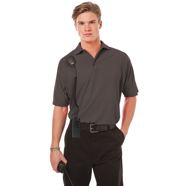 Blue Generation BG1053 Men's Soft Touch L/S Polo, Graphite, Medium (Clearance)