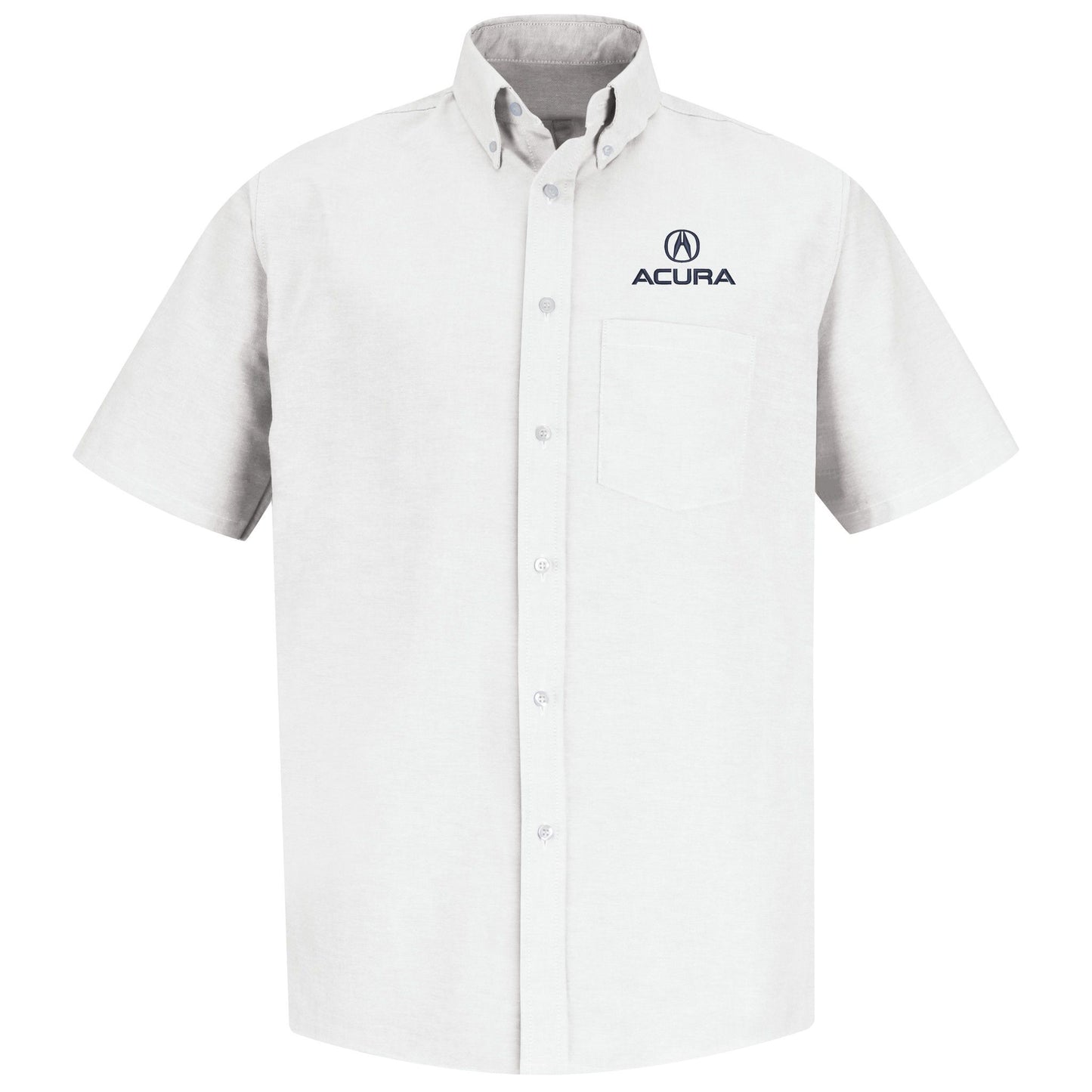 Acura® Men's Short Sleeve Executive Oxford Dress Shirt - White