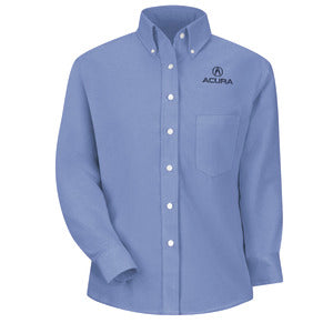 Acura Women's Long Sleeve Executive Oxford Dress Shirt - Light Blue
