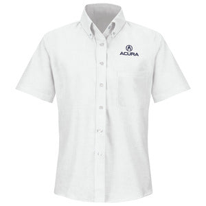 Acura Women's Short Sleeve Executive Oxford Dress Shirt - White