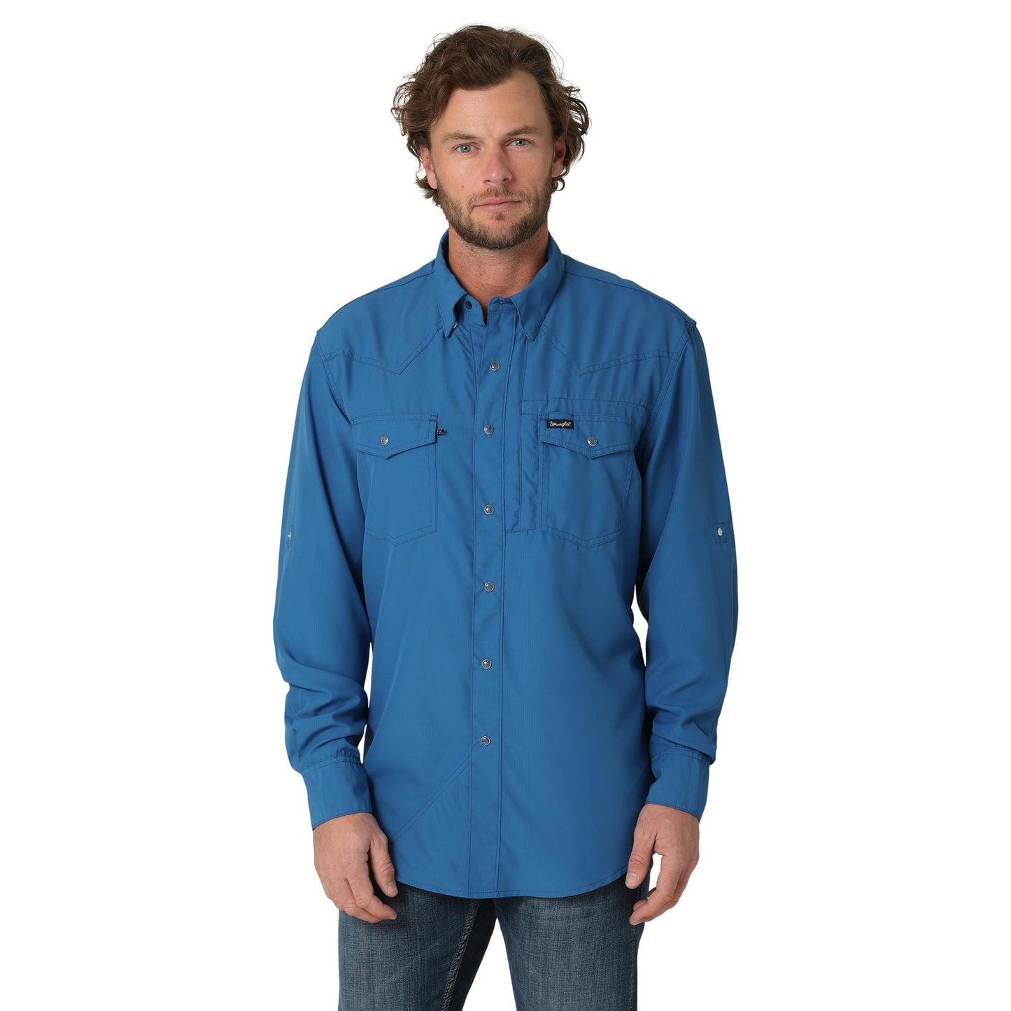 Wrangler® Men's Performance Long Sleeve Shirt - High Tide