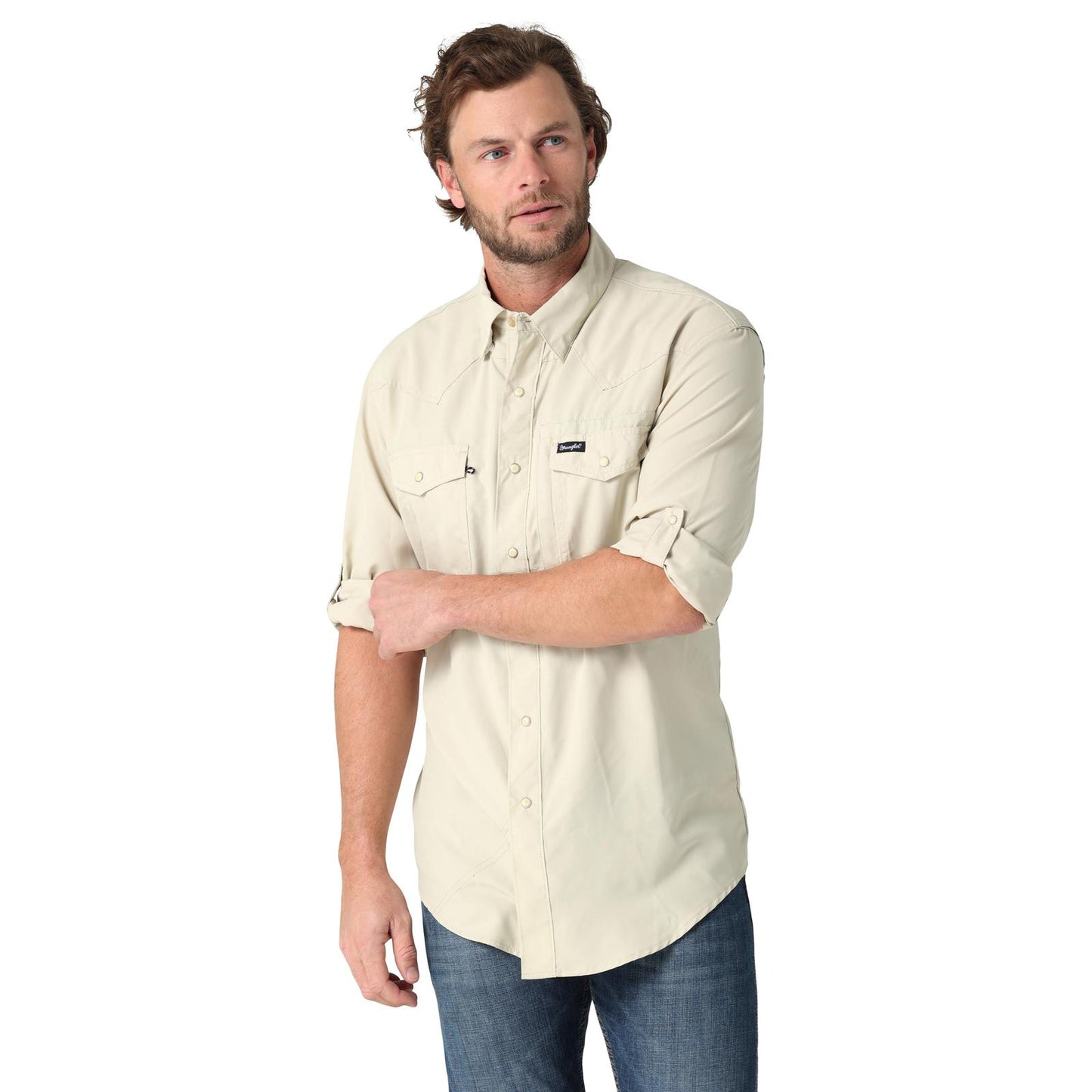 Wrangler® Men's Performance Long Sleeve Shirt - Overcast