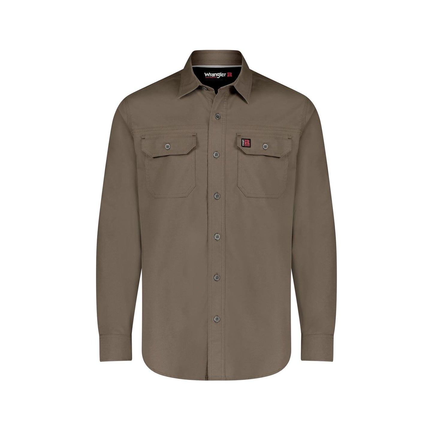 Wrangler® RIGGS Workwear® Ground Cloth Work Shirt - Chocolate - 112367215