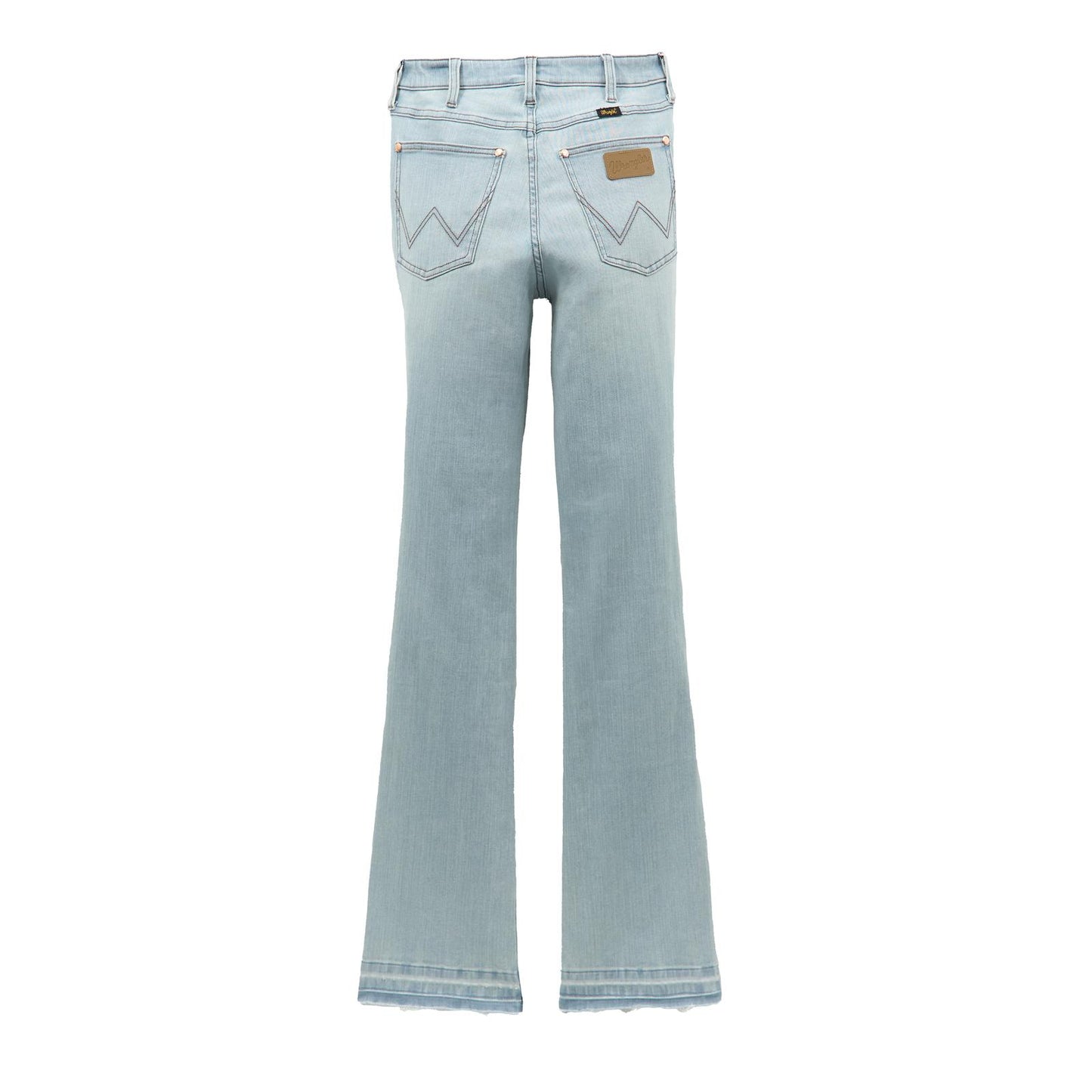 Wrangler® Women x Lainey Wilson Raw Hem Boot Huggers - Bleach Blue Wash