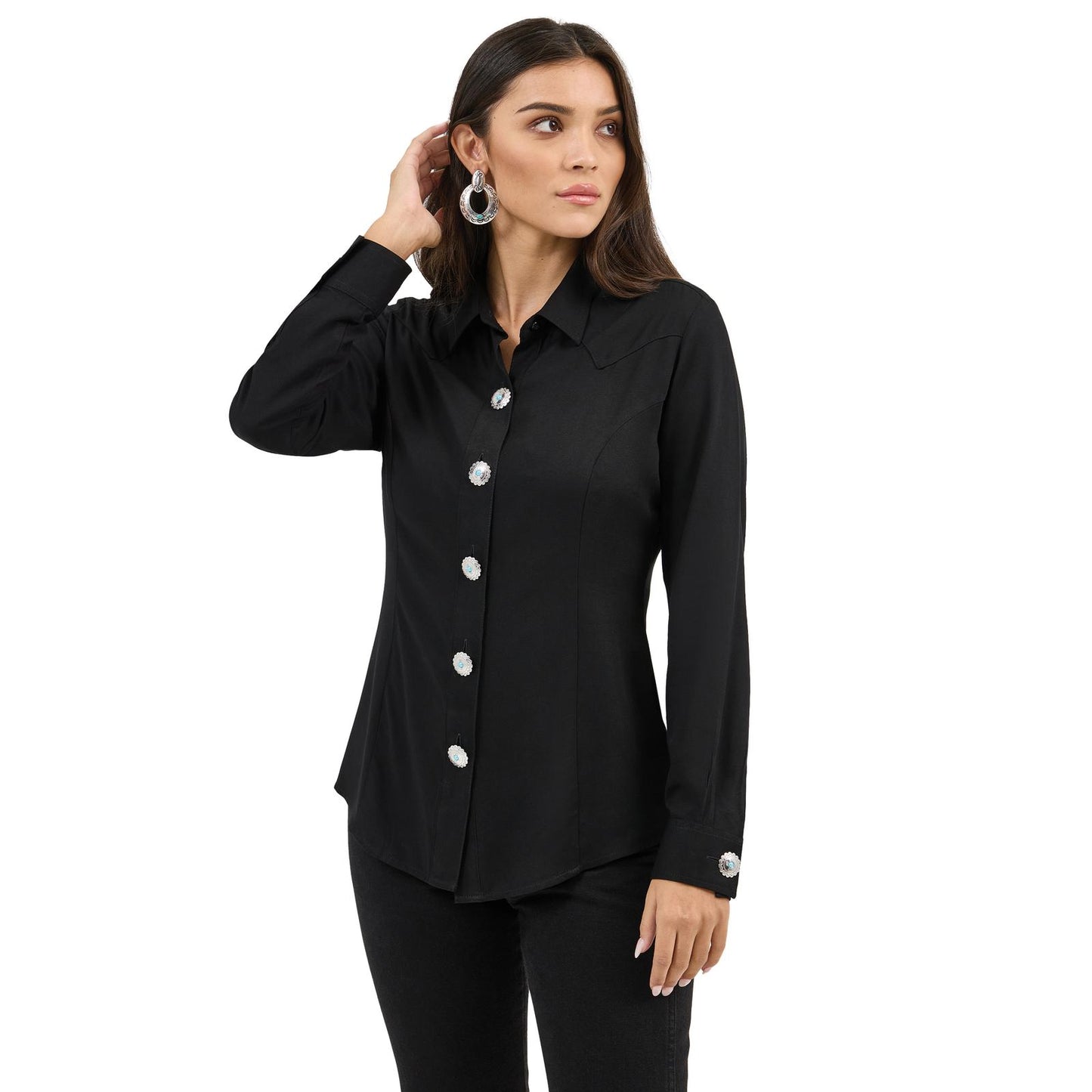 Wrangler Women Retro® Party Western Snap Shirt - Black
