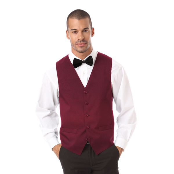 Blue Generation BG1260 Men's Teflon Treated Twill Bistro Vest, Burgundy, 6XLarge (Clearance)
