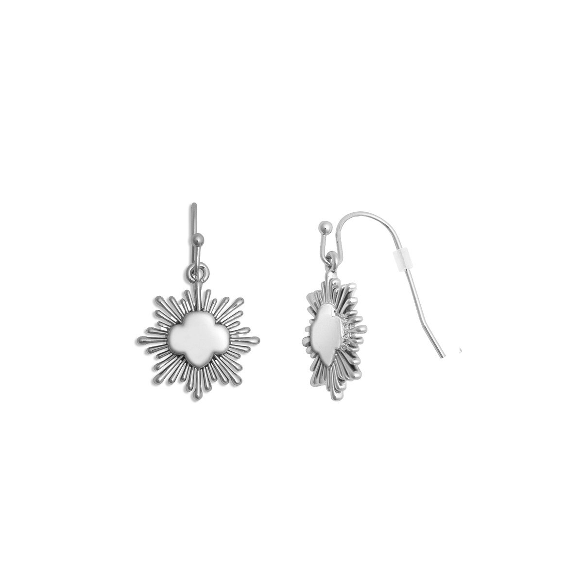 Silver Award Burst Charm Earrings