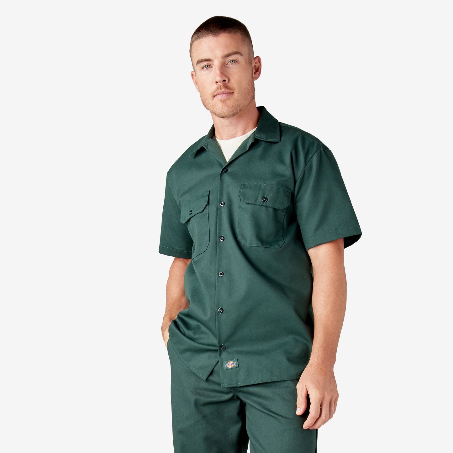 Dickies Short Sleeve Work Shirt - Hunter Green (GH)