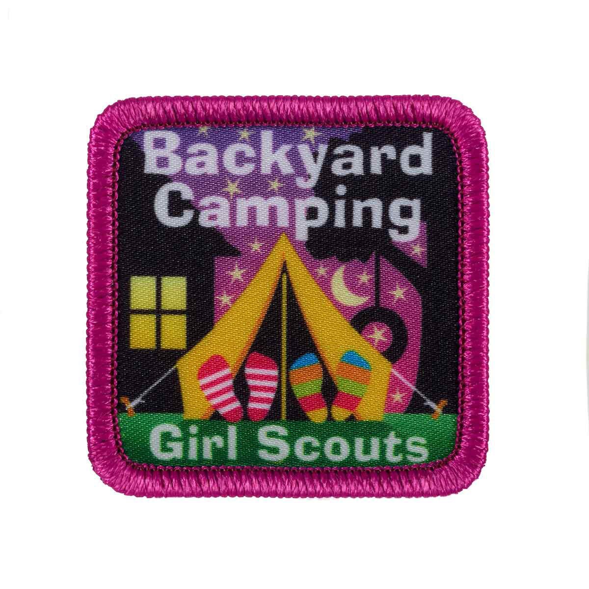 Girl Scouts Backyard Camping Sew-On Patch- 18365