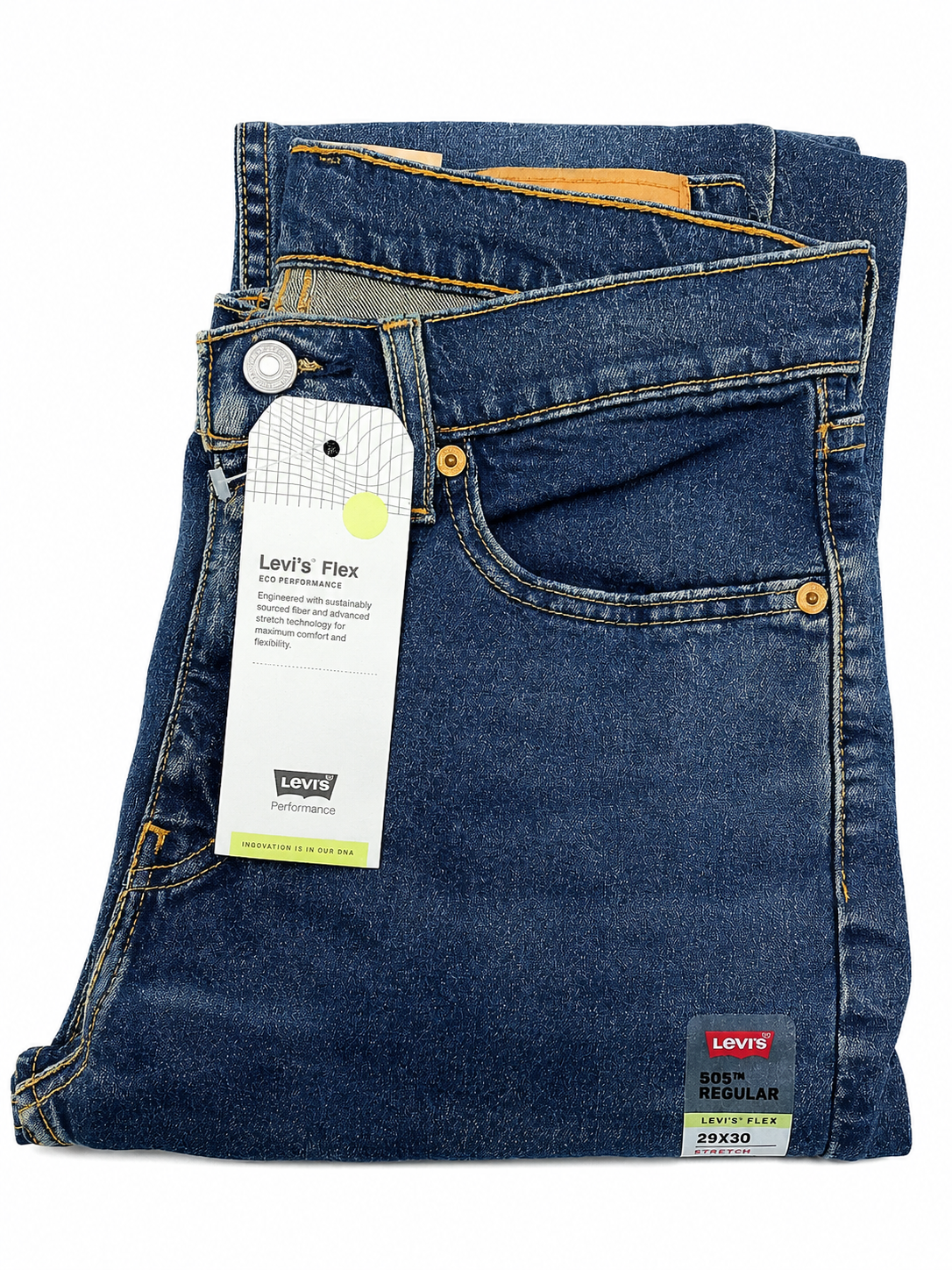 Levi's 505™ Regular Fit Flex Jeans – 29x30 | Medium Wash Stretch Denim (00505-2141)
