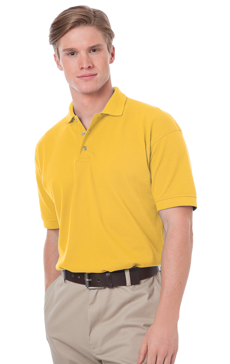 Blue Generation Men's Cotton Pique Polo-BG2201 -Natural