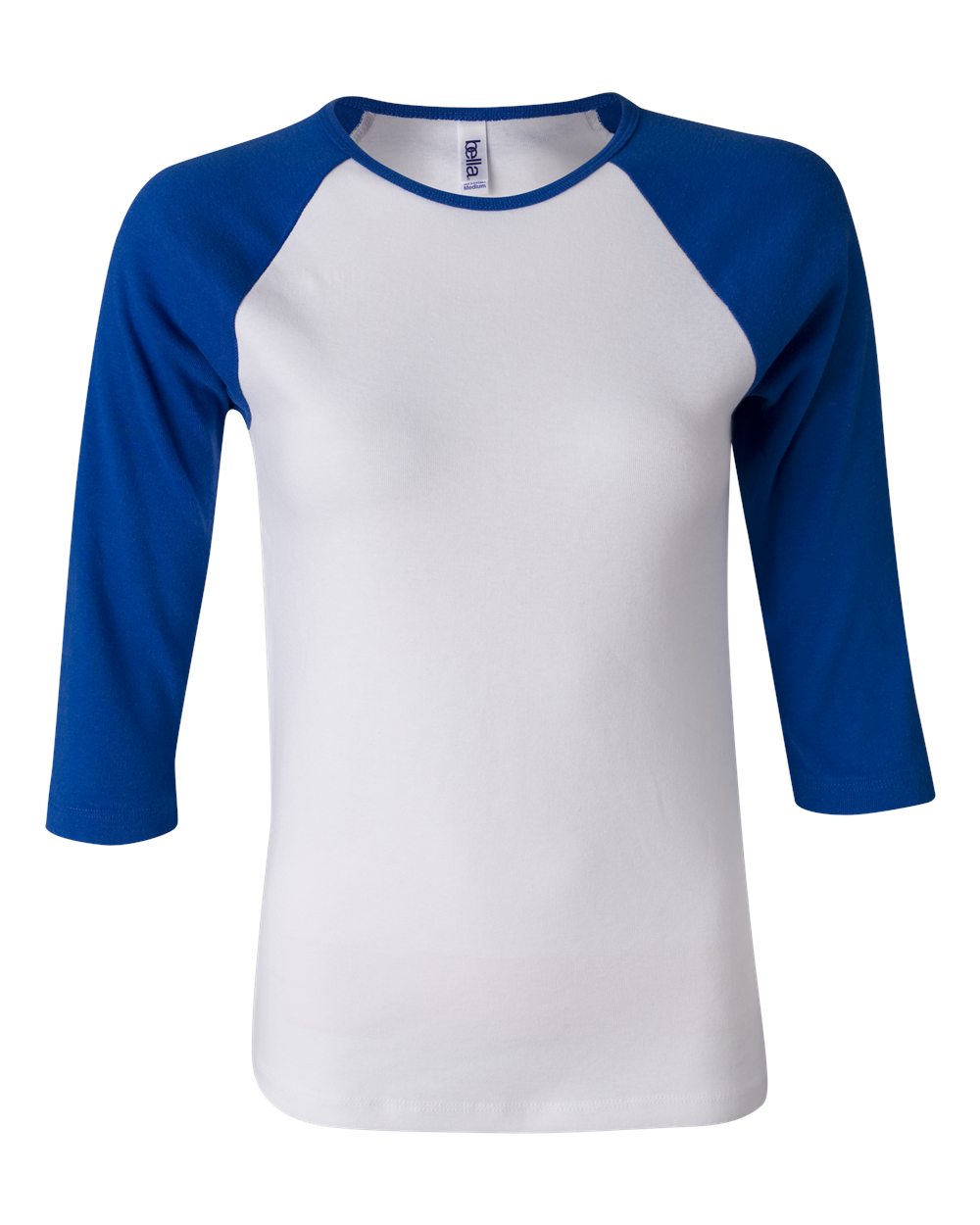 BELLA + CANVAS Women’s 1X1 Baby Rib Raglan Three-Quarter Sleeve Tee - Basics Clothing Store