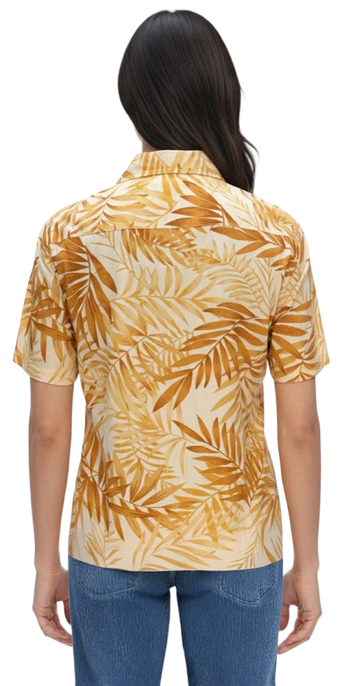 Blue Generation Tonal Print Camp Shirt-BG3107