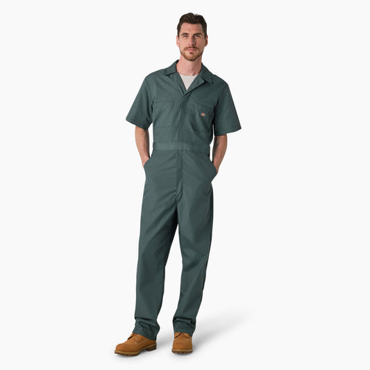 Dickies Short Sleeve Coveralls - Lincoln Green