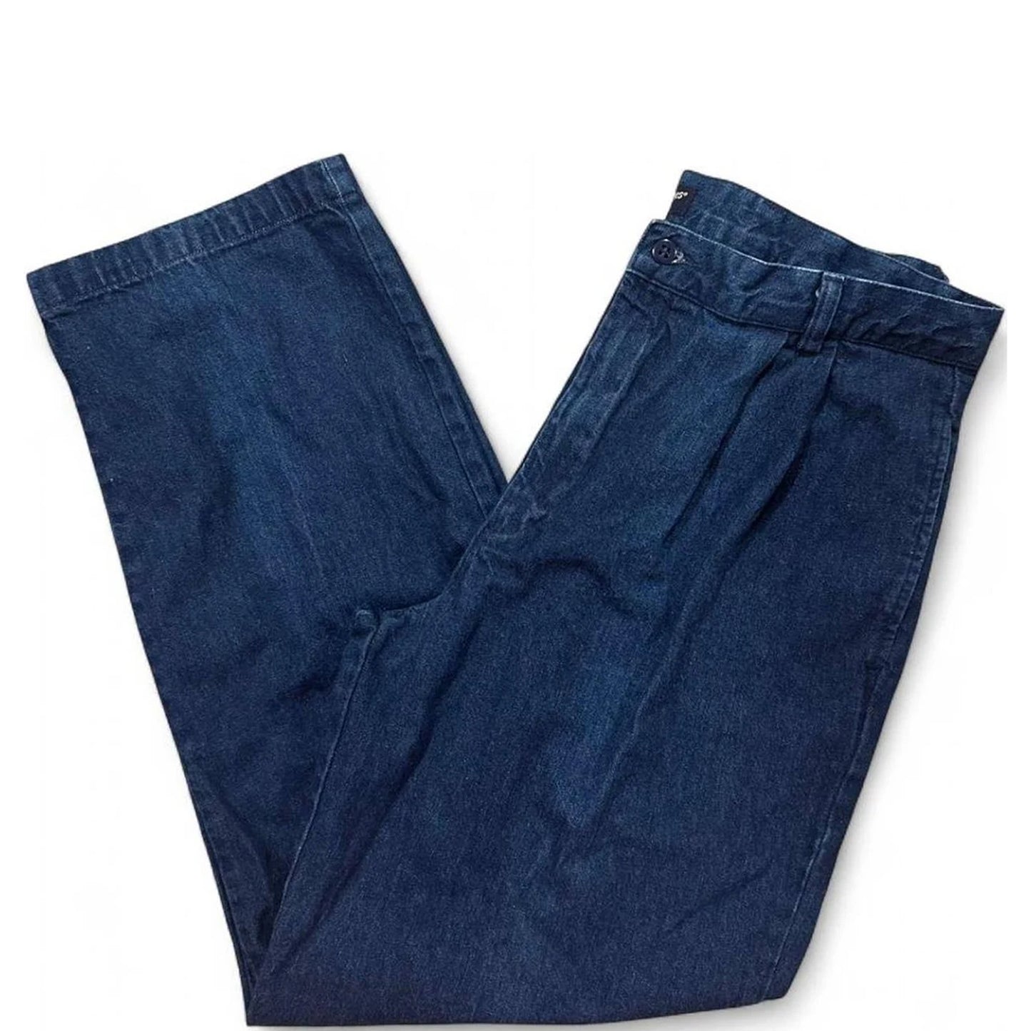 Dockers Men's Vintage Pleated Denim Khaki Pants, Denim Blue, 36 x 34, Clearance - Basics Clothing Store