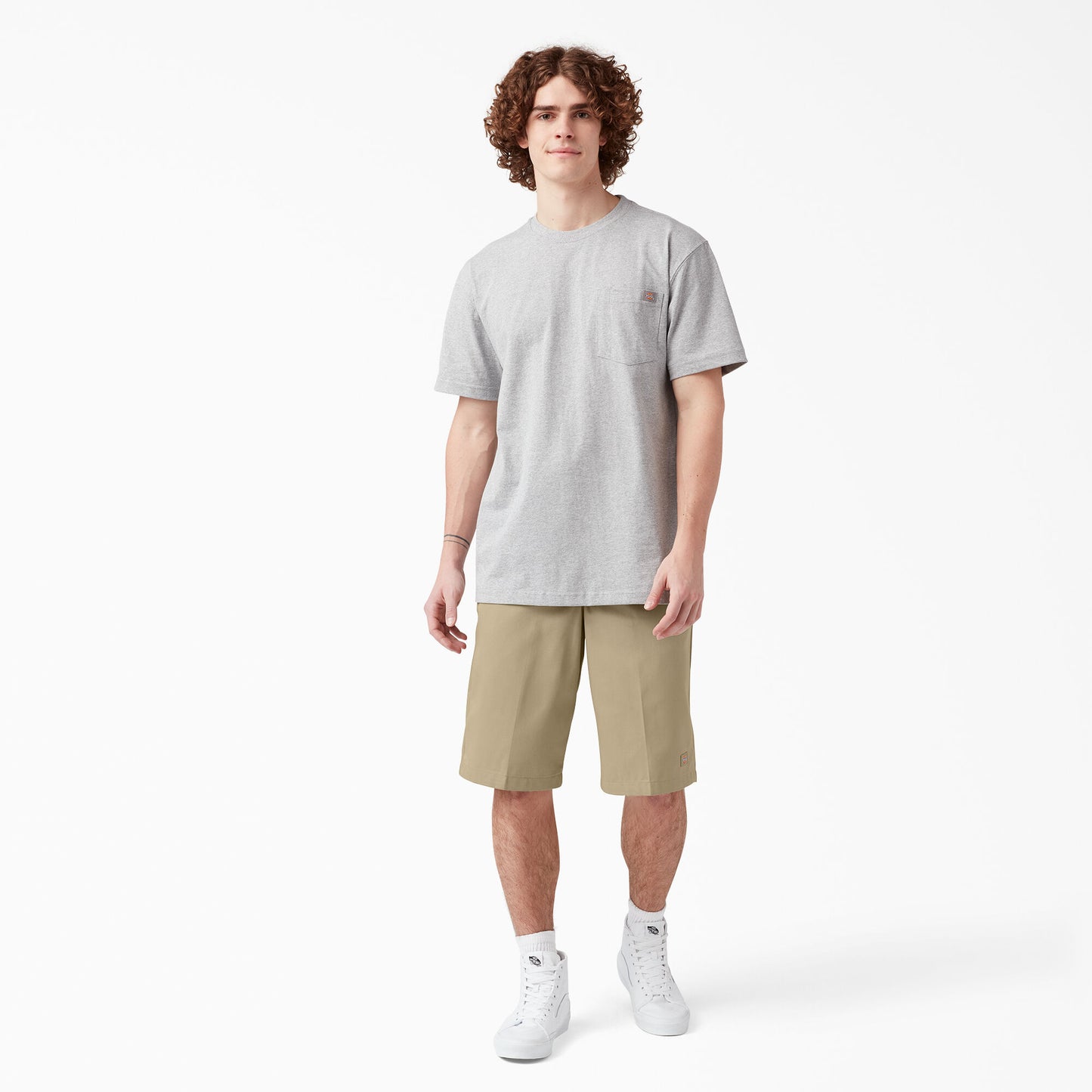 Dickies 13" Loose Fit Flat Front Work Shorts - Khaki