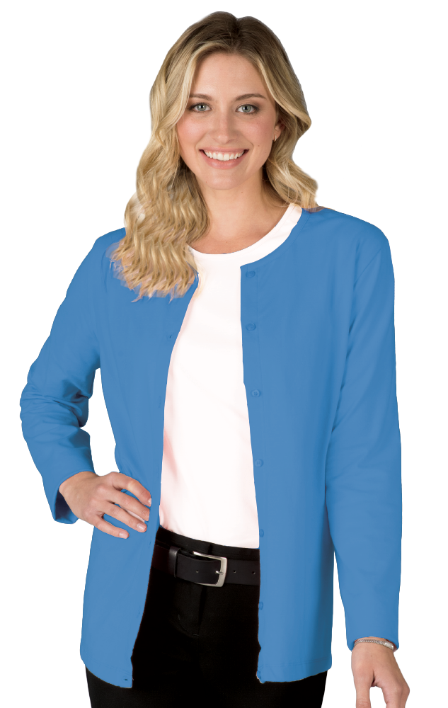 Blue Generation Ladies' L/S Button Front Cardigan-BG4701 - Basics Clothing Store
