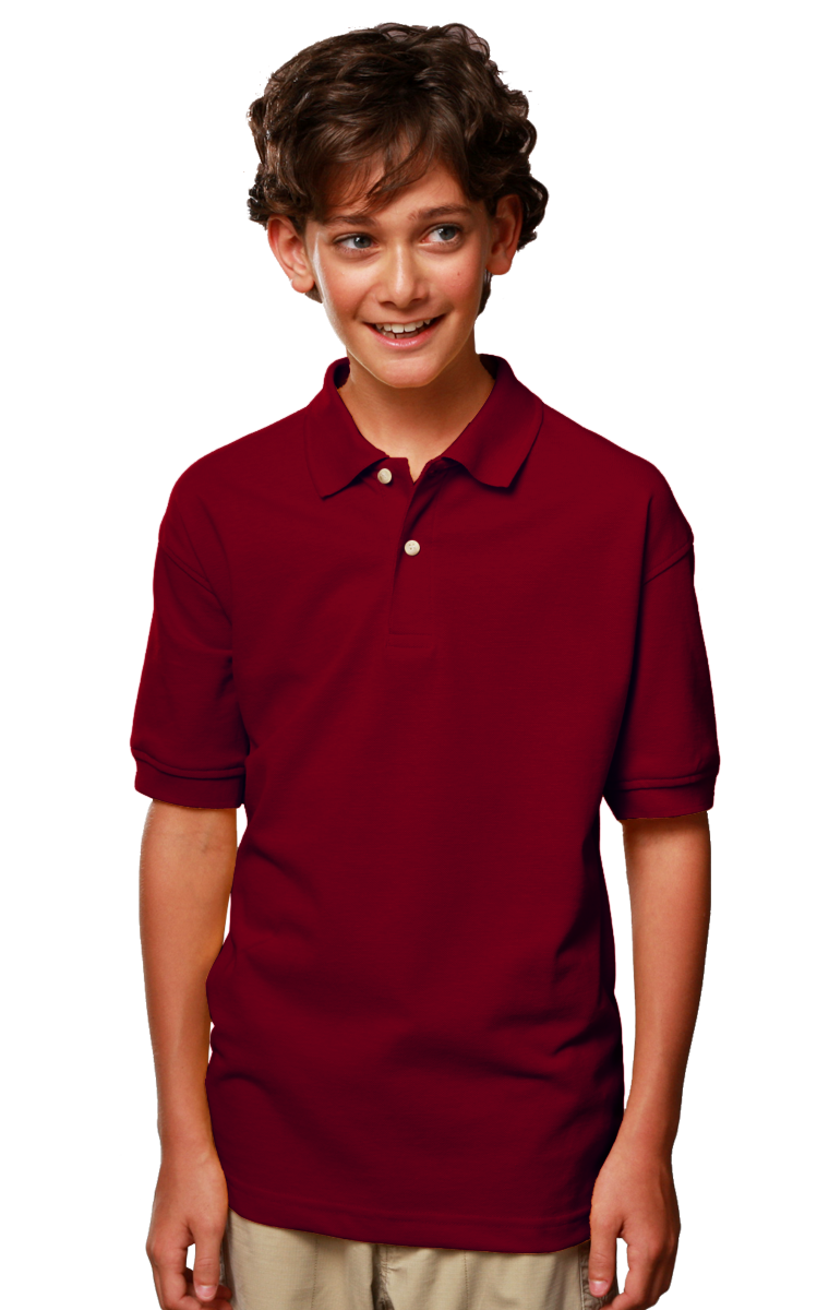 Blue Generation Youth Superblend Short-Sleeve Pique Polo-BG5204 -Yellow