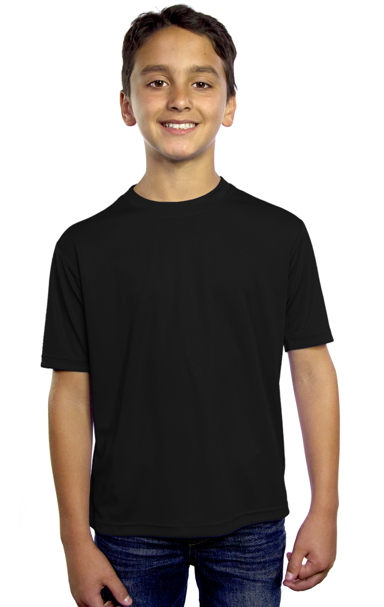 Blue Generation Youth Value Wicking Short-Sleeve T-shirt-BG5302-Graphite