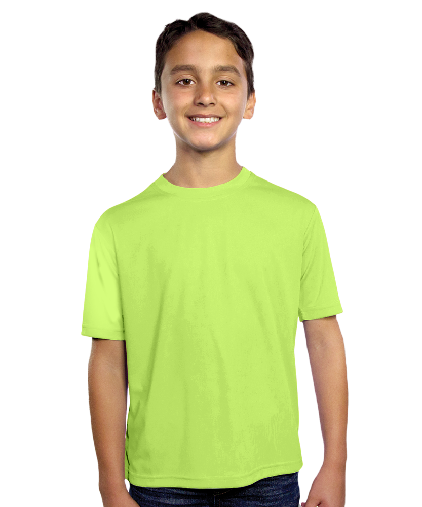 Blue Generation Youth Value Wicking Short-Sleeve T-shirt-BG5302-Black