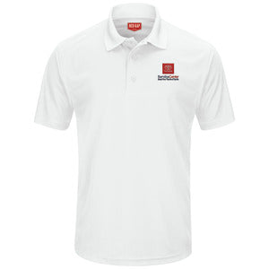 Toyota® Men's Short Sleeve Performance Knit® Pocketless Core Polo - Service Center Logo - White - 5514WH