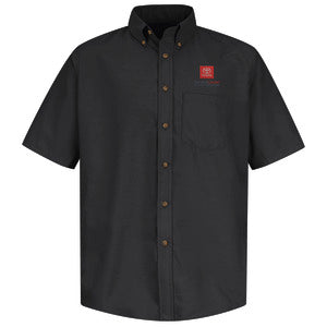 Toyota® Men's Short Sleeve Poplin Dress Shirt - Service Center Logo - Black - 5536BK