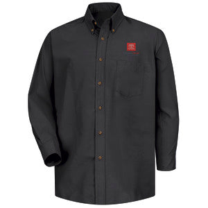 Toyota® Men's Long Sleeve Poplin Dress Shirt - Service Center Logo - Black - 5537BK