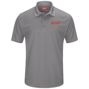 Toyota® Men's Short Sleeve Performance Knit® Pocketless Core Polo - Genuine Parts Logo - Grey - 5562GY