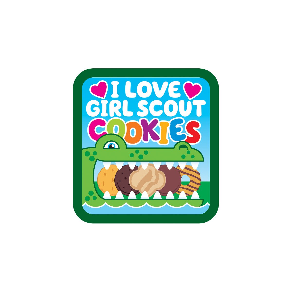 Girl Scout I Love Girl Scout Cookies Sew-On Patch