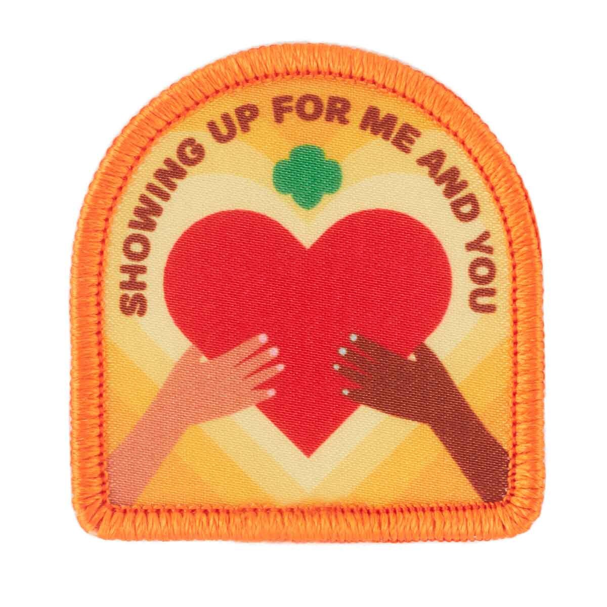 Girl Scouts Senior and Ambassador Mental Wellness Sew-On Patch — Showing Up for Me and You - 57292