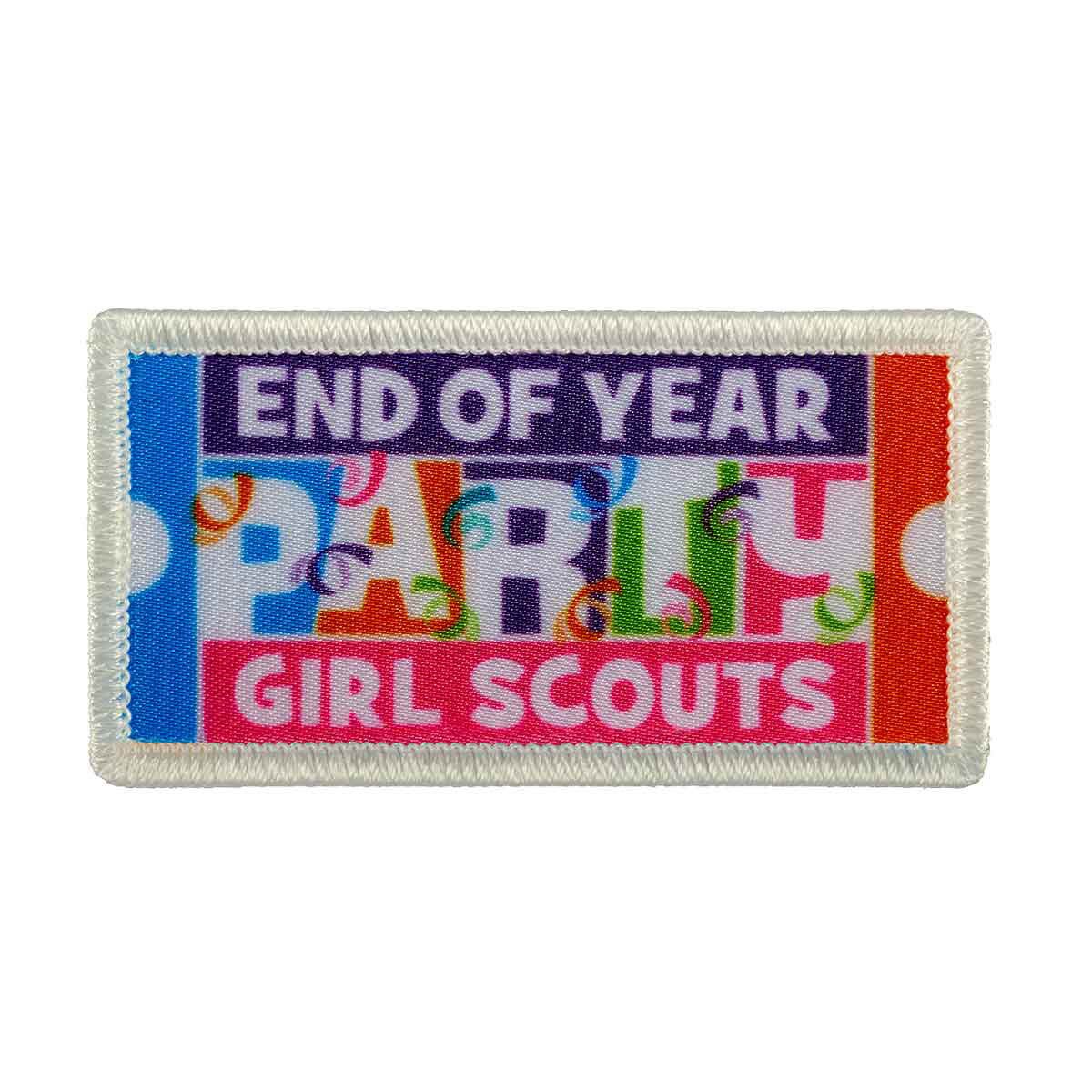 Girl Scouts End of Year Party Ticket Sew-On Patch - 57392