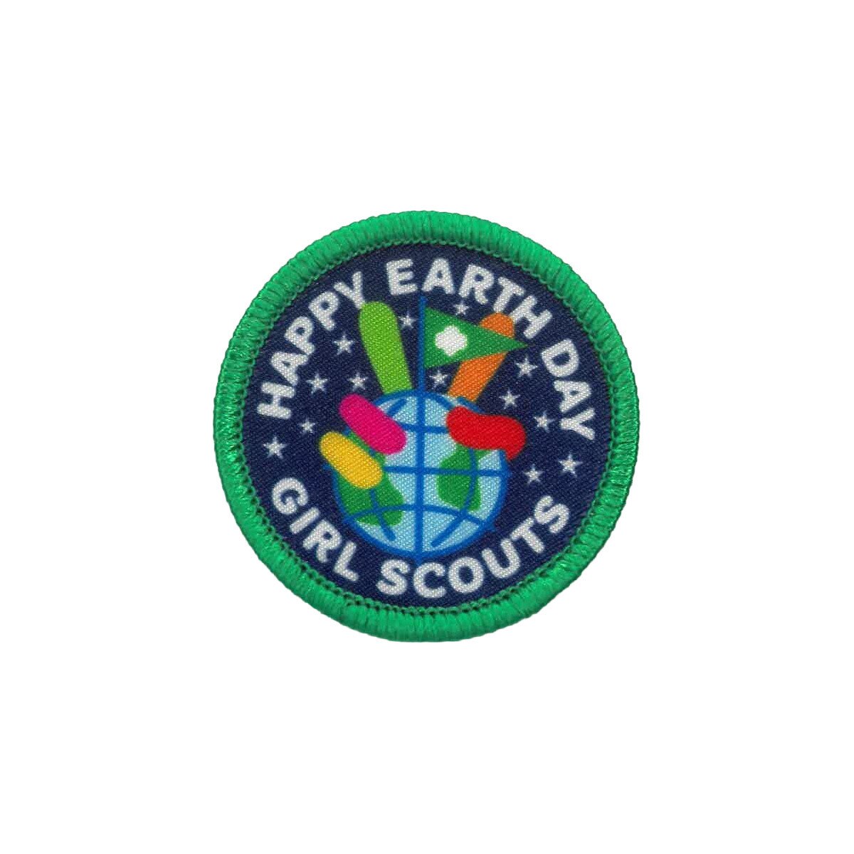 Girl Scouts Happy Earth Day Globe Sew-On Patch - 57396