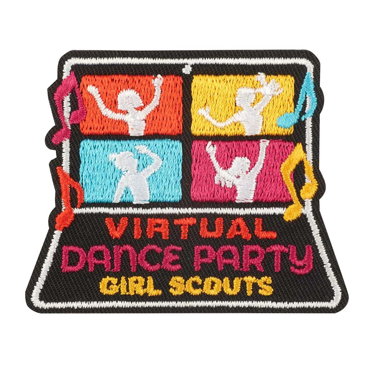 Girl Scouts Virtual Dance Party Iron-On Patch - 58744
