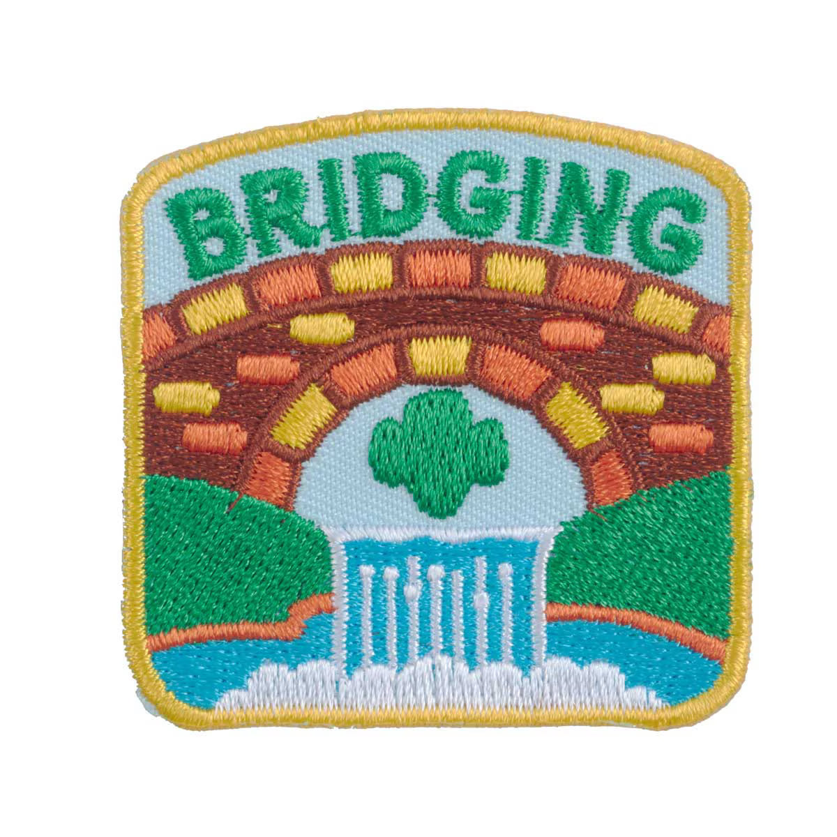 Girl Scouts Bridging Waterfall Iron-On Patch - 58917