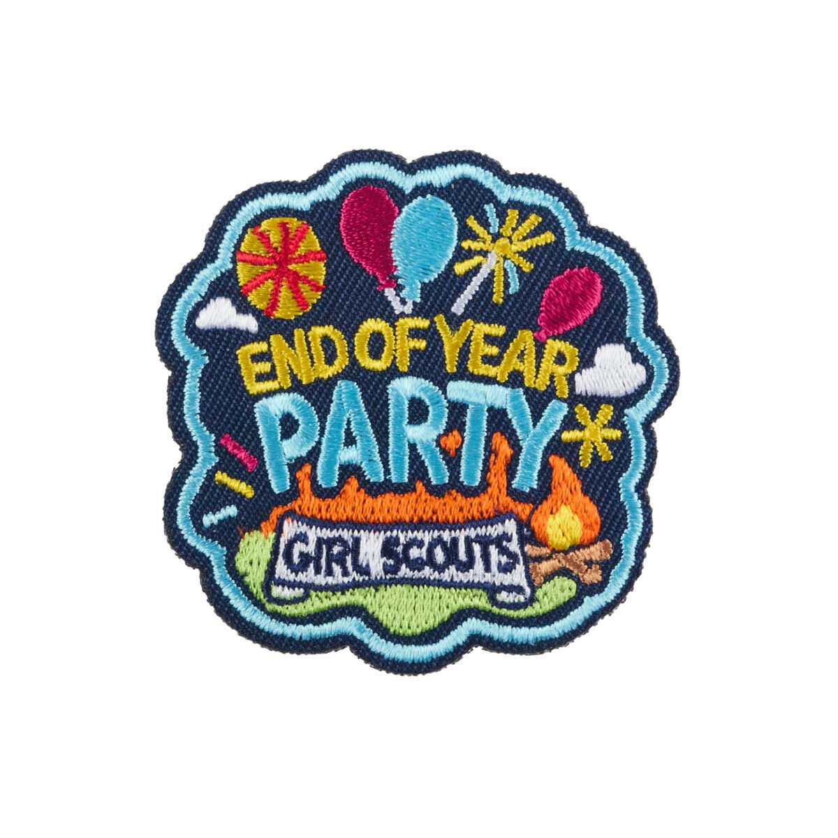 Girl Scouts End of Year Party Iron-On Patch - 59046