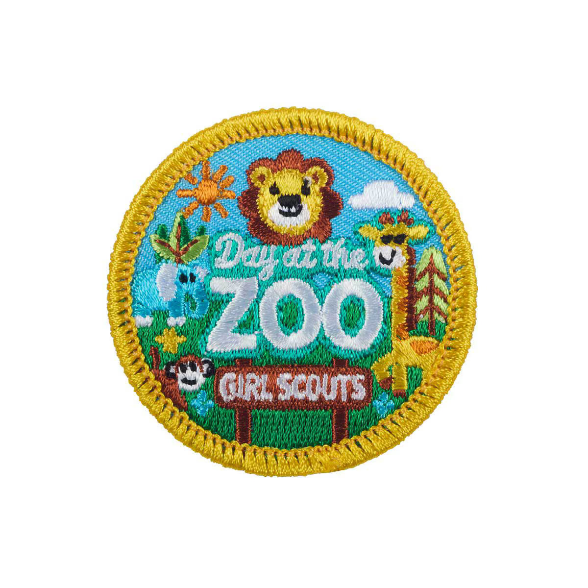 Girl Scouts Day at the Zoo Iron-On Patch - 59051