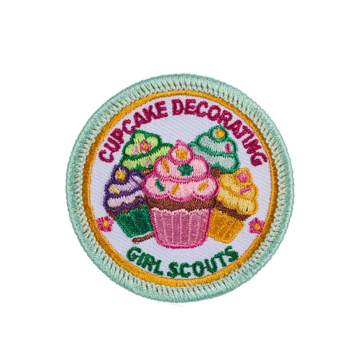 Girl Scouts Cupcake Decorating Iron-On Patch