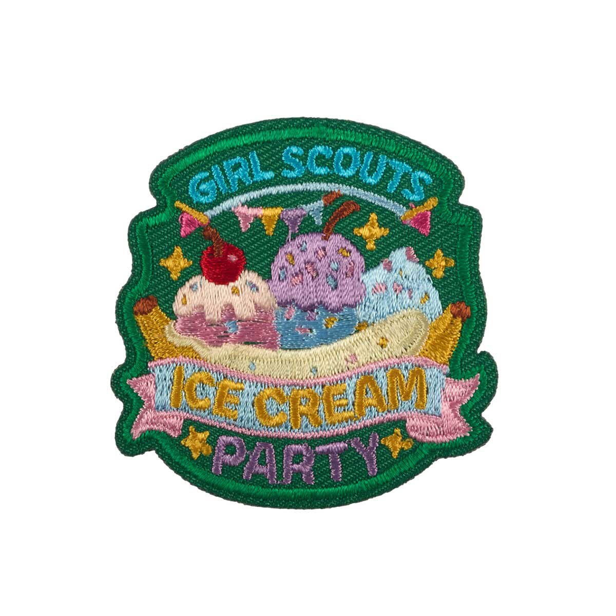 Girl Scouts Ice Cream Party Iron-On Patch - 59071