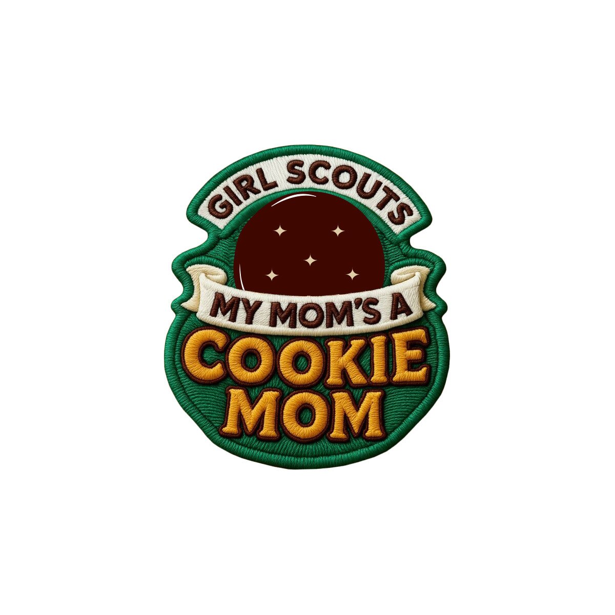 Girl Scouts Cookie Mom Thin Mint Iron-On Patch - 59085
