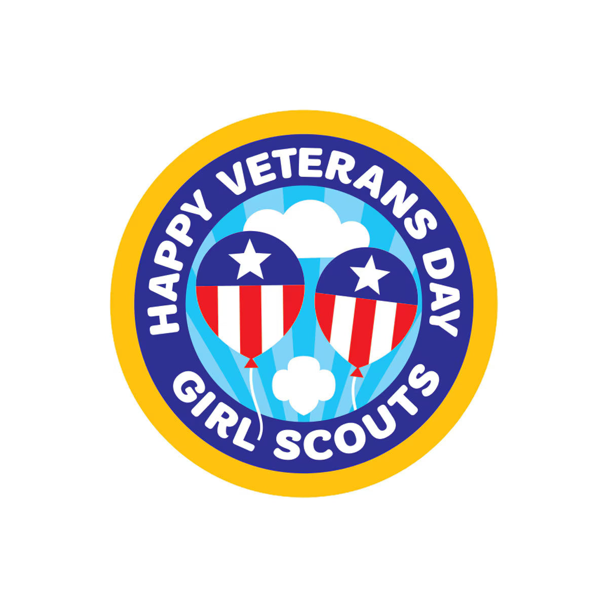 Girl Scouts Happy Veterans Day Sew-On Patch - 59098