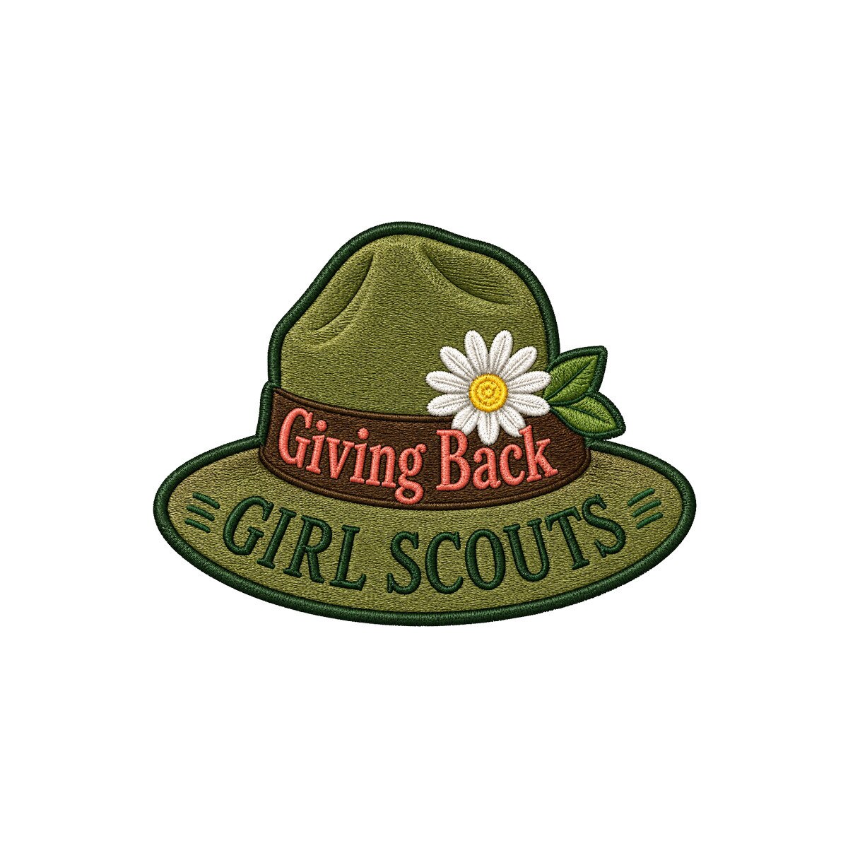Girl Scouts Giving Back Hat Iron-On Patch - 59160