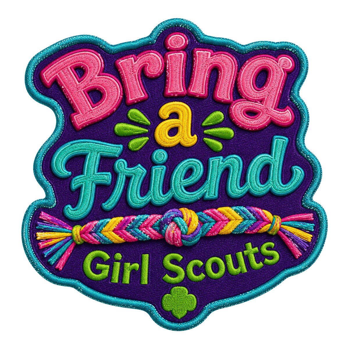 Girl Scouts Bring a Friend Iron-On Patch - 59219