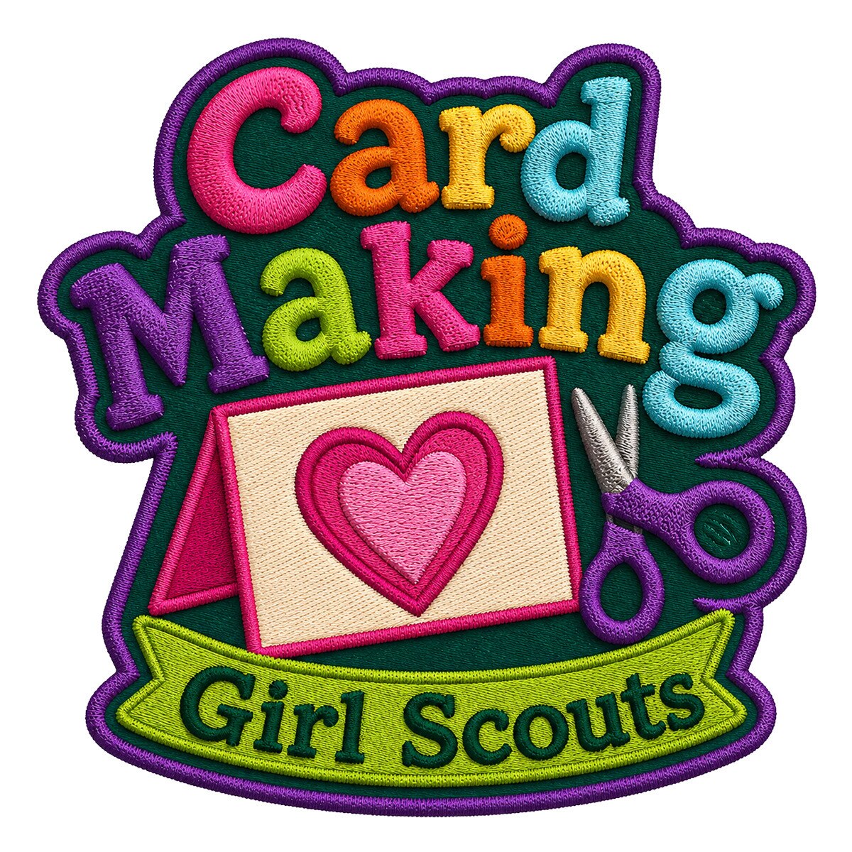 Girl Scouts Card Making Iron-On Patch - 59220