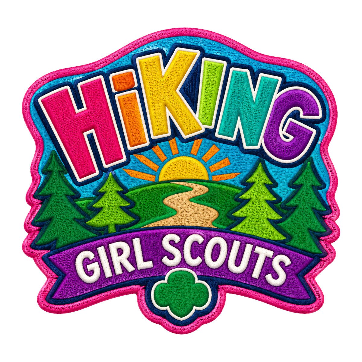 Girl Scouts Hiking Iron-On Patch - 59229