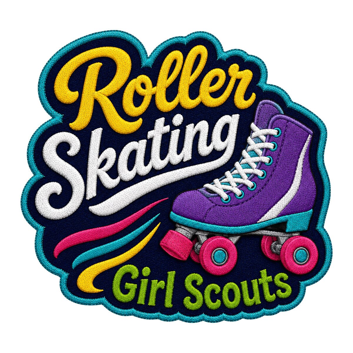 Girl Scouts Roller Skating Iron-On Patch - 59242