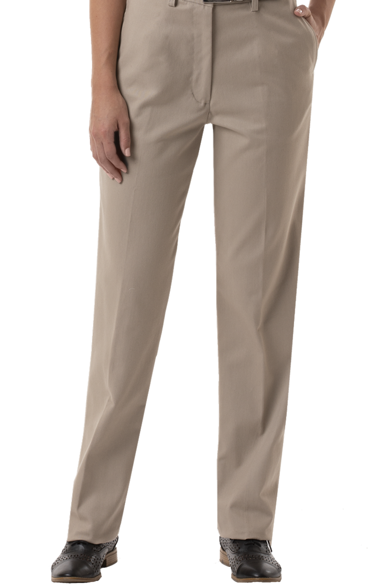 Blue Generation Ladies' Scotchgard Twill Flat Front Pant-BG6001P